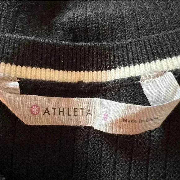 Athleta Women’s Black “On The Town” Sleeveless Sweater Tunic Size Medium - Picture 9 of 13